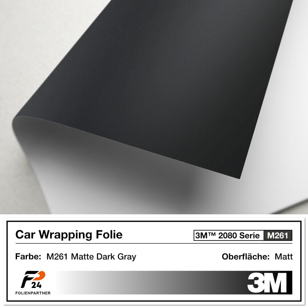 3M 2080 M261 Matte Dark Gray Car Wrap Autofolie