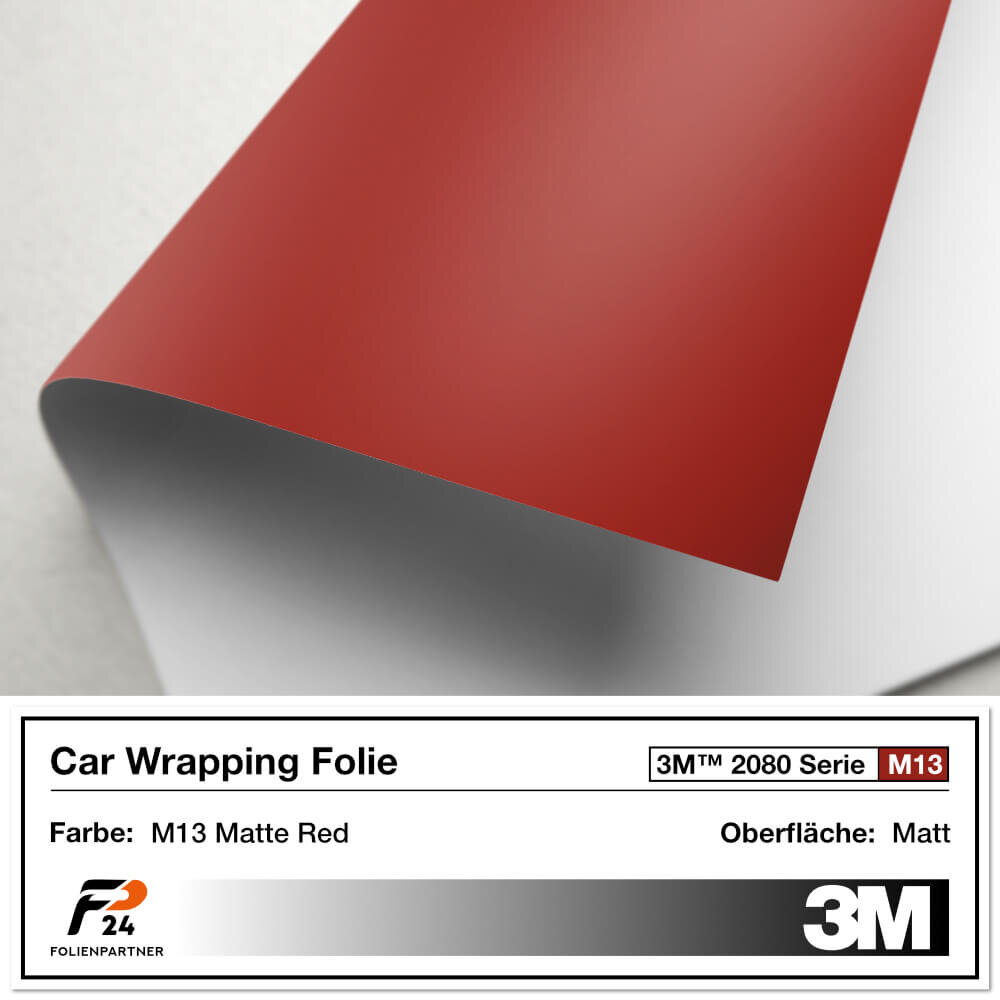 3M 2080 M13 Matte Red Car Wrap Autofolie, 37,50