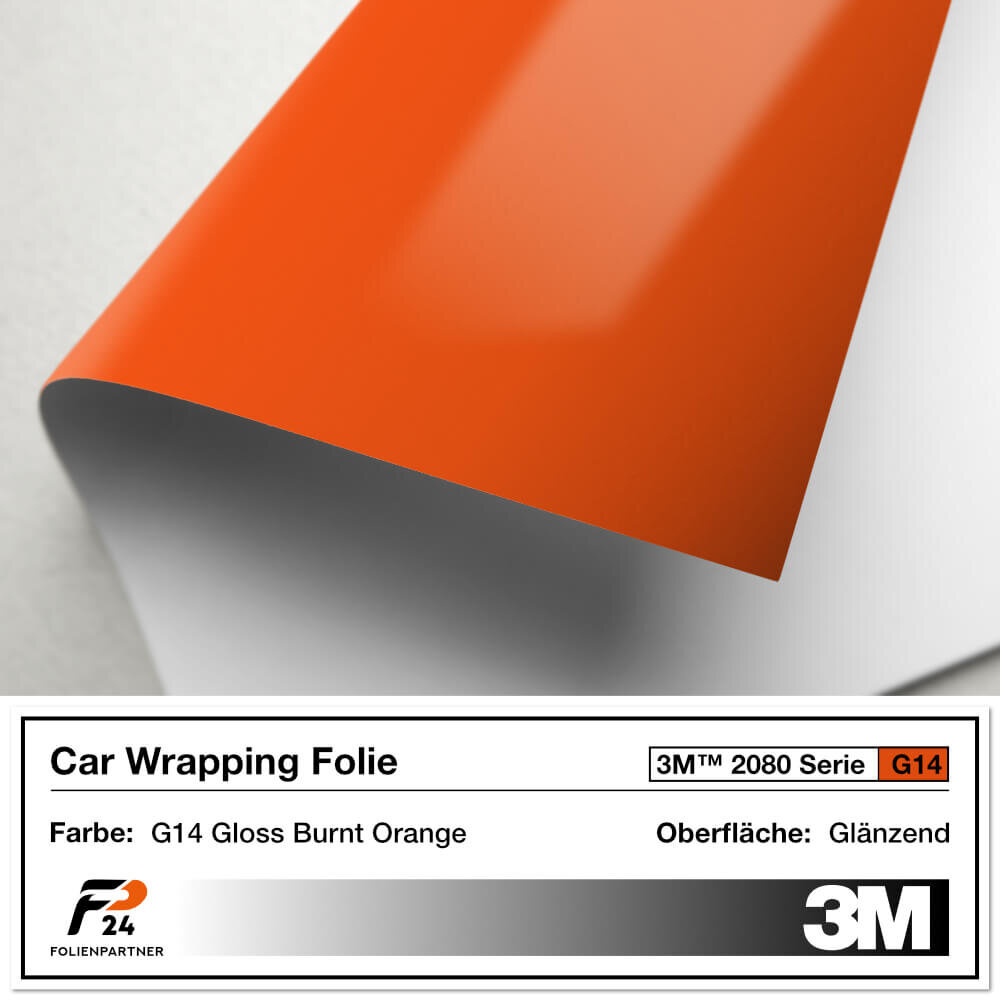 4,89€/m²) 2m X 1,52m Matt Orange Auto Folie Mit Luftkanäle