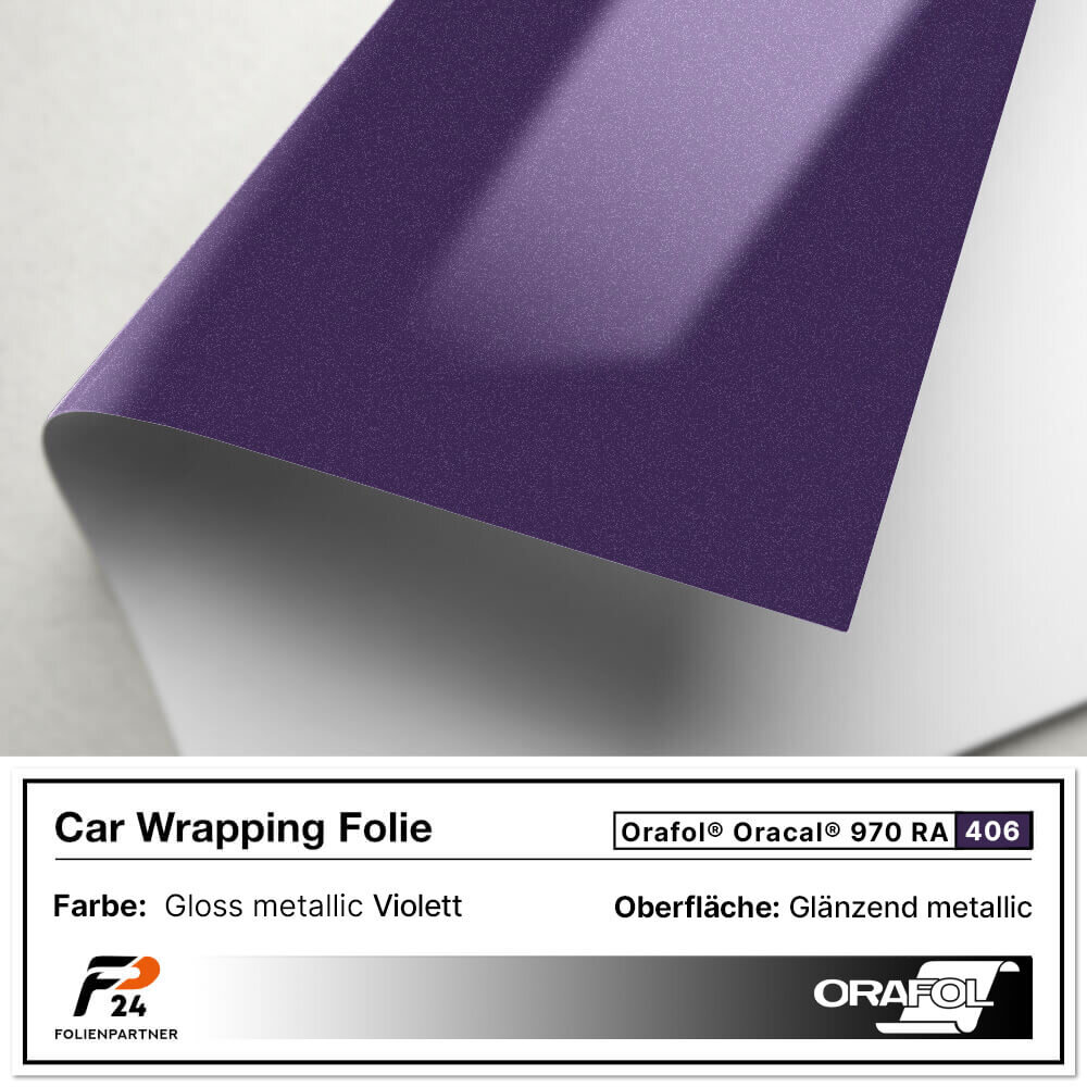 Oracal 651 Selbstklebende Folie – 31 Cm Rolle, 5 M, Violett Glänzend Für Plotter & Dekoration