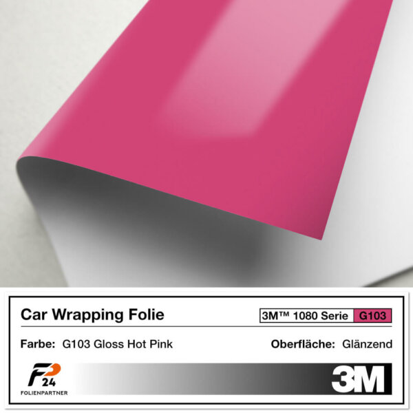3m 1080 g103 gloss hot pink car wrap autofolie 2