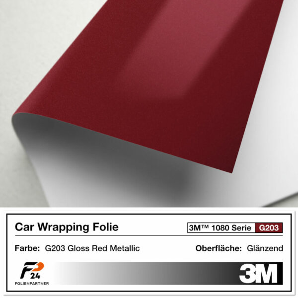 3m 1080 g203 gloss red metallic car wrap autofolie 2