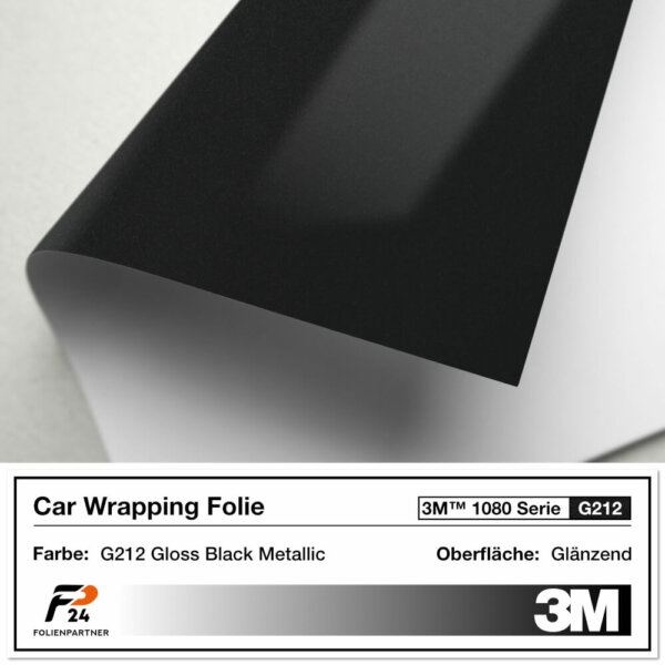 3m 1080 g212 gloss black metallic car wrap autofolie 2