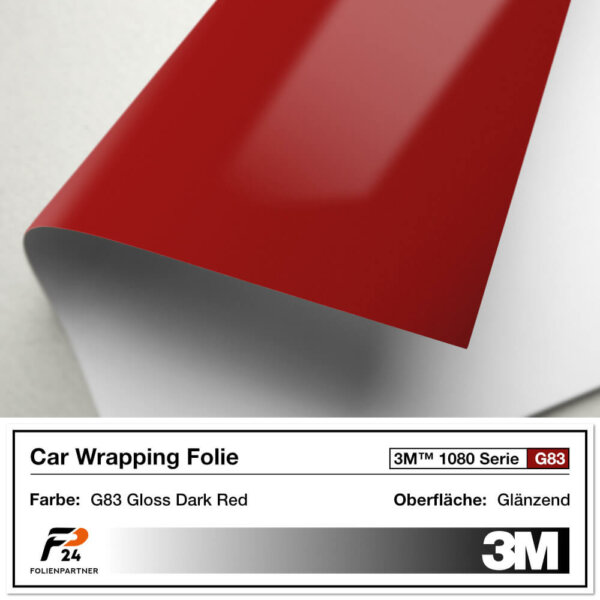 3m 1080 g83 gloss dark red car wrap autofolie 2
