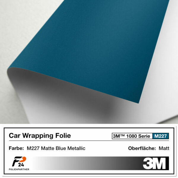 3m 1080 m227 matte blue metallic car wrap autofolie 2