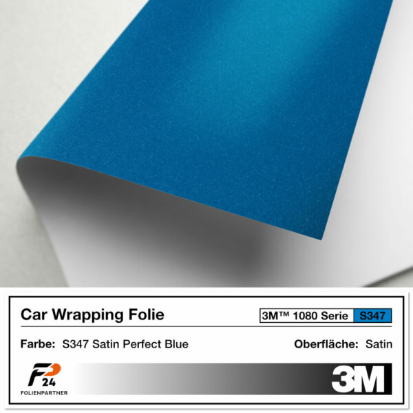 3m 1080 s347 satin perfect blue car wrap autofolie 2