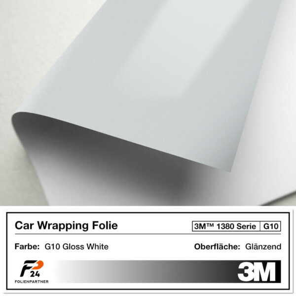 3m 1380 g10 gloss white car wrap autofolie 2