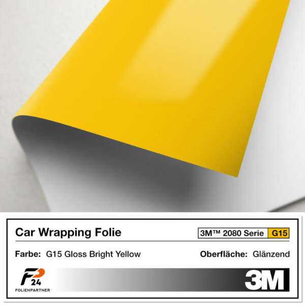 3m 2080 g15 gloss bright yellow car wrap autofolie 2
