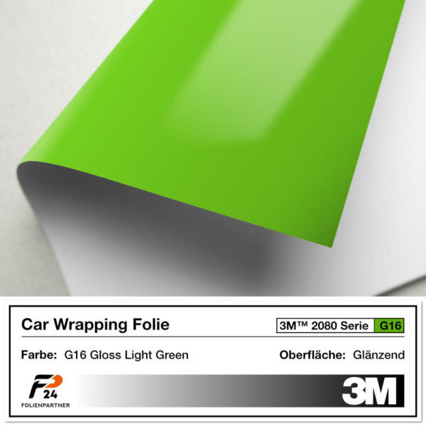 3m 2080 g16 gloss light green car wrap autofolie 2