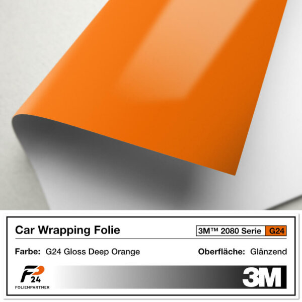 3m 2080 g24 gloss deep orange car wrap autofolie 2
