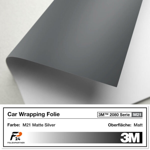 3m 2080 m21 matte silver car wrap autofolie 2