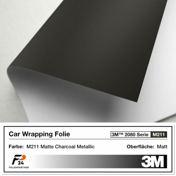 3m 2080 m211 matte charcoal metallic car wrap autofolie 2