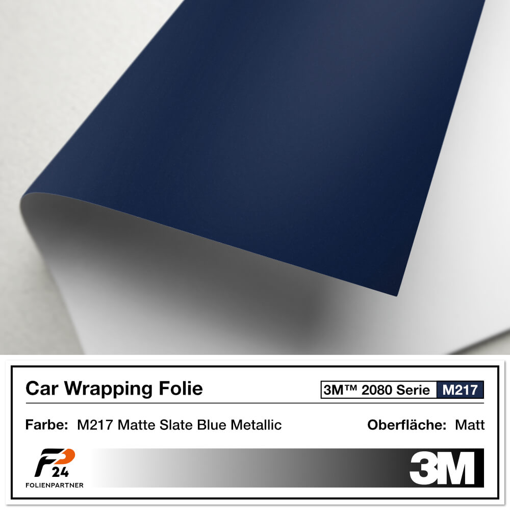 3M 2080 M217 Matte Slate Blue Metallic Car Wrap Autofolie 