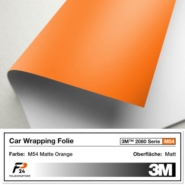 3m 2080 m54 matte orange car wrap autofolie 2