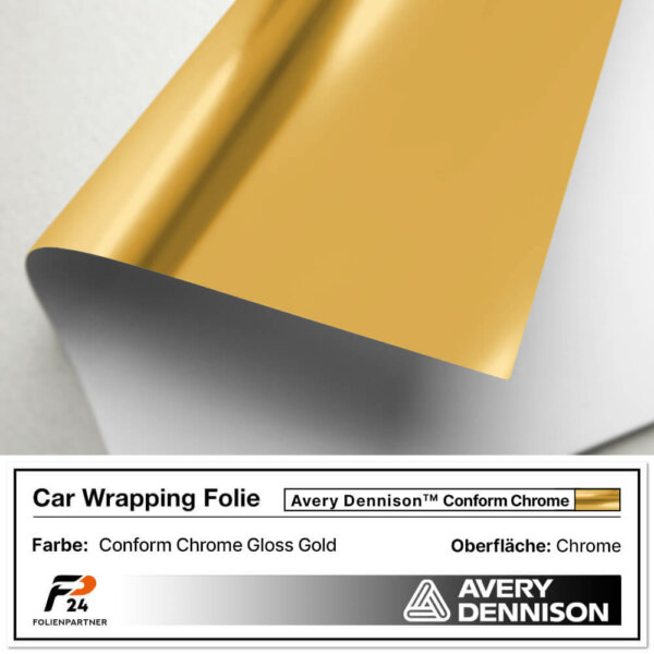 avery dennison conform chrome gloss gold car wrap autofolie 2