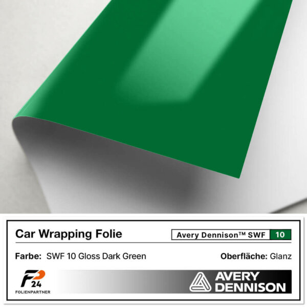 avery dennison swf 10 gloss dark green car wrap autofolie 2