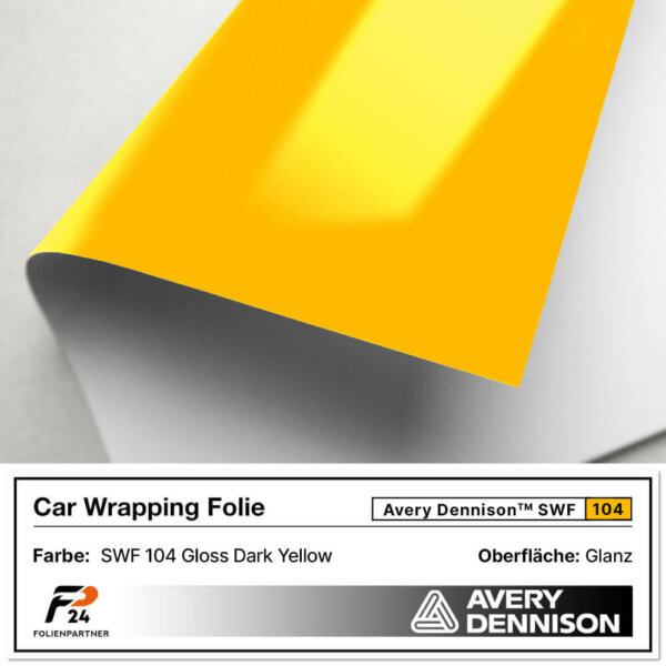 avery dennison swf 104 gloss dark yellow car wrap autofolie 2