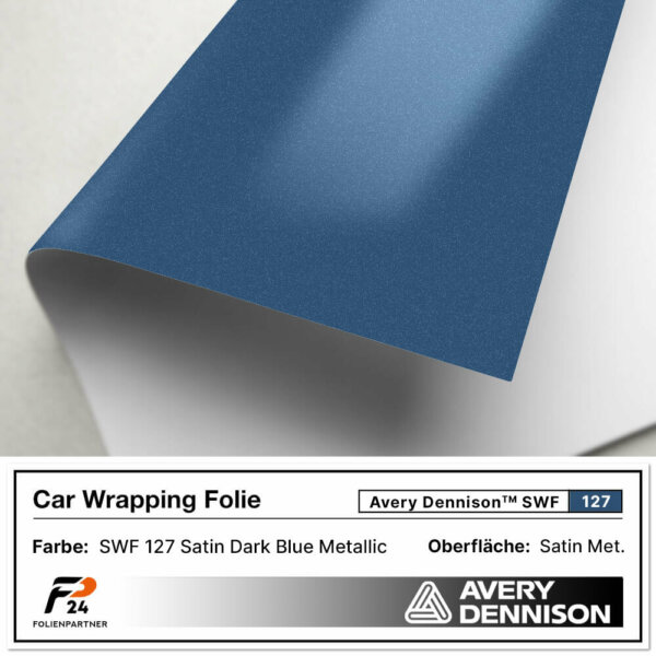 avery dennison swf 127 satin dark blue metallic car wrap autofolie 2