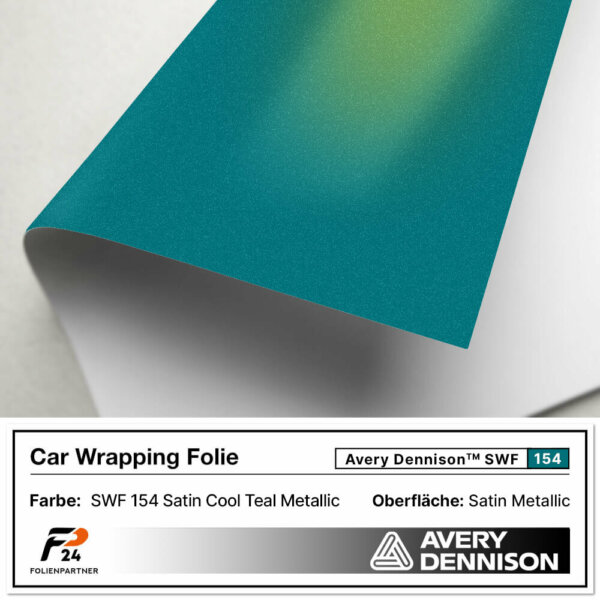 avery dennison swf 154 satin cool teal metallic car wrap autofolie 2