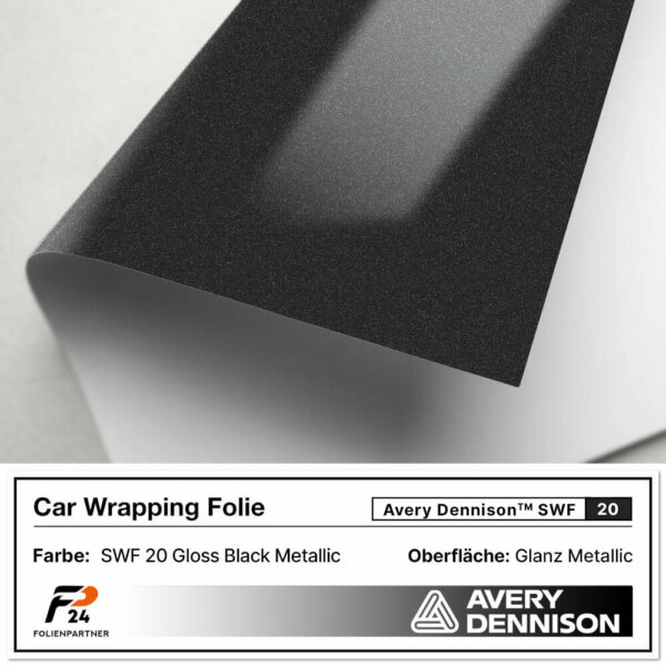 avery dennison swf 20 gloss black metallic car wrap autofolie 2