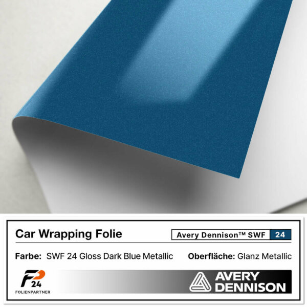 avery dennison swf 24 gloss dark blue metallic car wrap autofolie 2