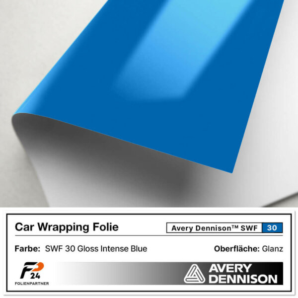 avery dennison swf 30 gloss intense blue car wrap autofolie 2