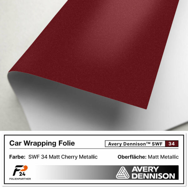 avery dennison swf 34 matt cherry metallic car wrap autofolie 2