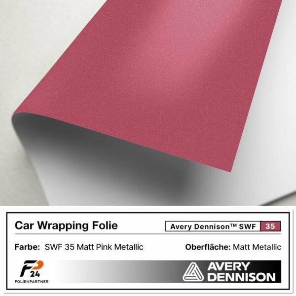 avery dennison swf 35 matt pink metallic car wrap autofolie 2