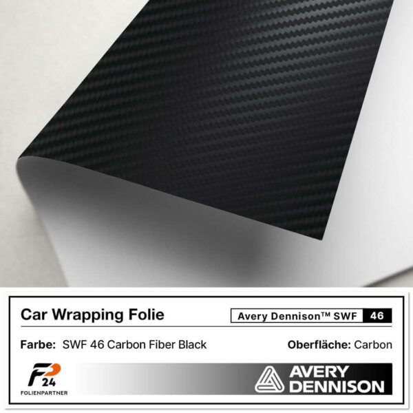 avery dennison swf 46 carbon fiber black car wrap autofolie 2