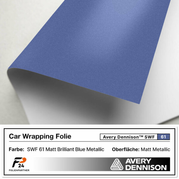 avery dennison swf 61 matt brilliant blue metallic car wrap autofolie 2