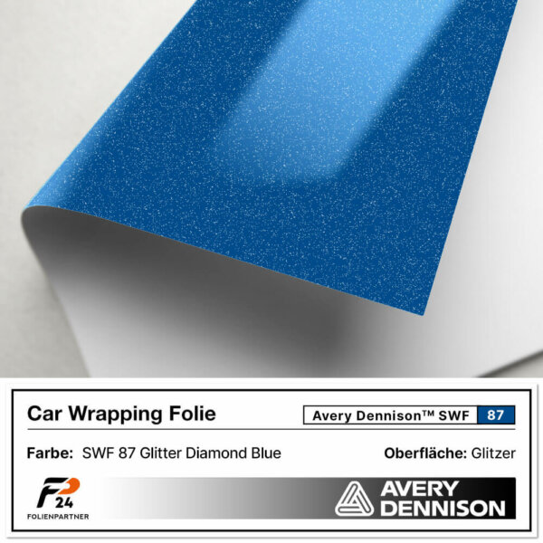 avery dennison swf 87 glitter diamond blue car wrap autofolie 2