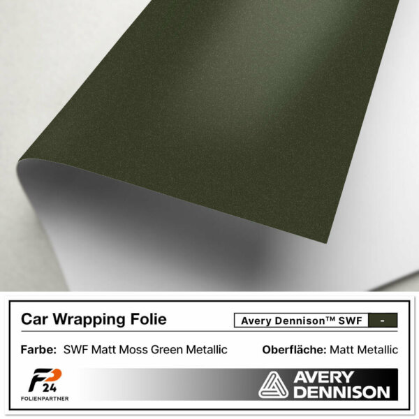 avery dennison swf matt moss green metallic car wrap autofolie 2