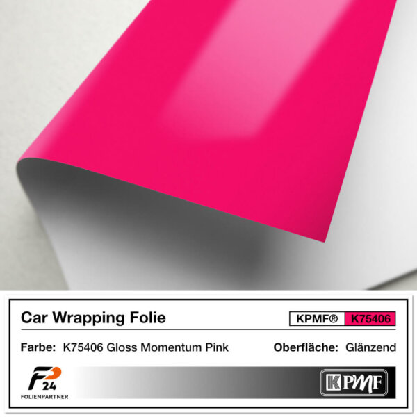 kpmf k75406 gloss momentum pink car wrap autofolie 2