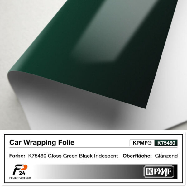 kpmf k75460 gloss green black iridescent car wrap autofolie 2