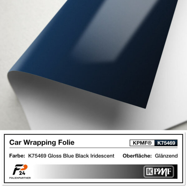 kpmf k75469 gloss blue black iridescent car wrap autofolie 2