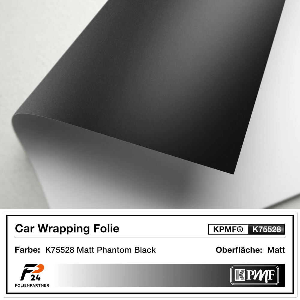 KPMF® K75528 Matt Phantom Black Car Wrap Autofolie