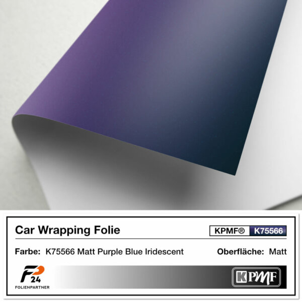 kpmf k75566 matt purple blue iridescent car wrap autofolie 2