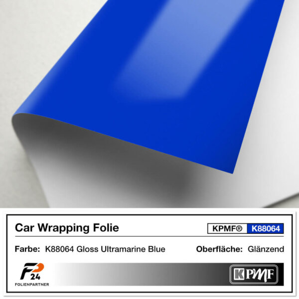 kpmf k88064 gloss ultramarine blue semi permanent car wrap autofolie 2