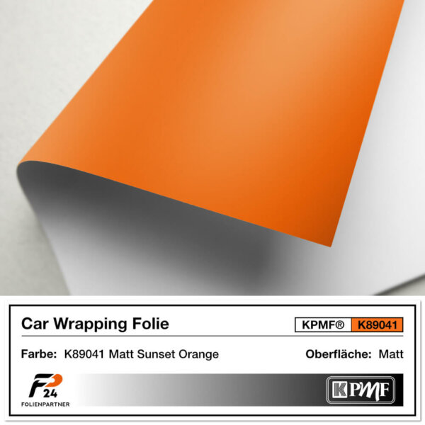 kpmf k89041 matt orange car wrap autofolie 2