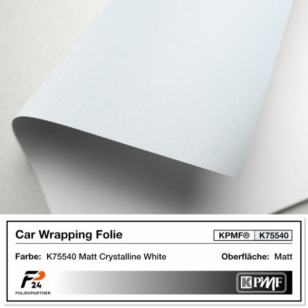 kpmf k75540 matt crystalline white car wrap autofolie 2