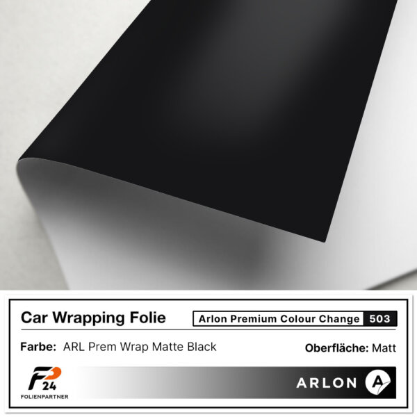 arlon premium colour change 503 matte black car wrap autofolie 2