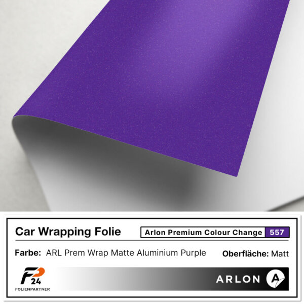 arlon premium colour change 557 matte aluminium purple car wrap autofolie 2