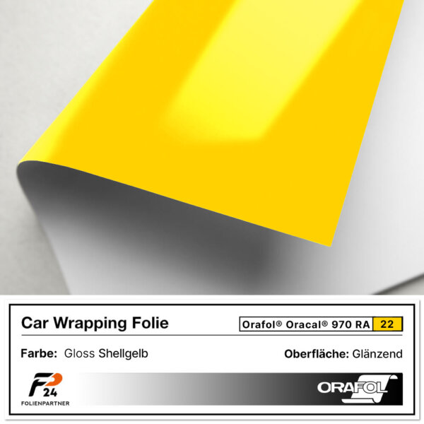 oracal 970ra 022 gloss shellgelb car wrap autofolie 2
