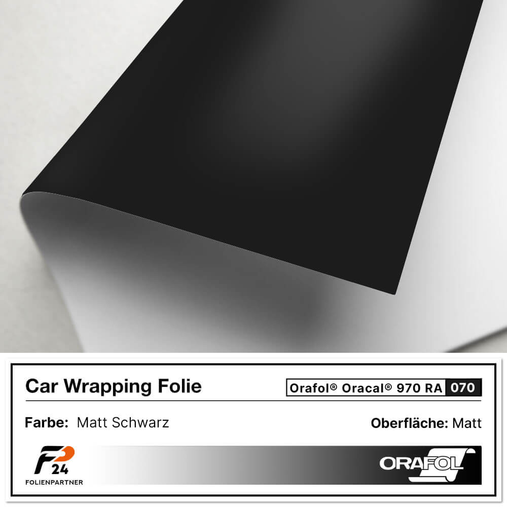 Oracal 970RA 070 Matt Schwarz Car Wrap Autofolie 