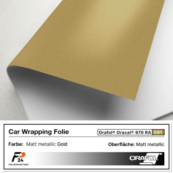 oracal 970ra 091 matt gold metallic car wrap autofolie 2