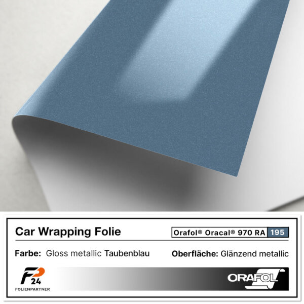 oracal 970ra 195 gloss taubenblau metallic car wrap autofolie 2
