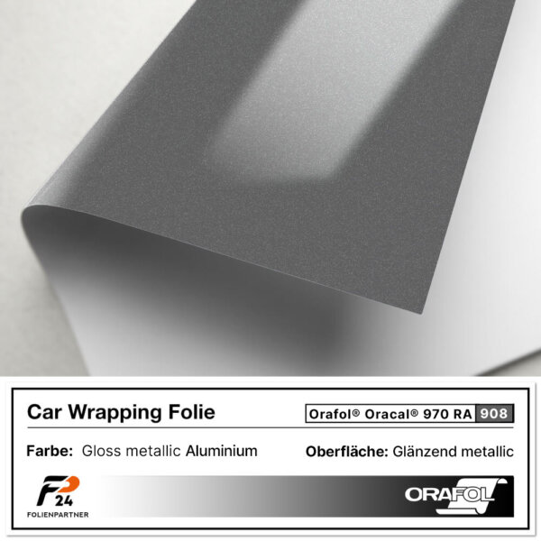 oracal 970ra 908 gloss aluminium metallic car wrap autofolie 2