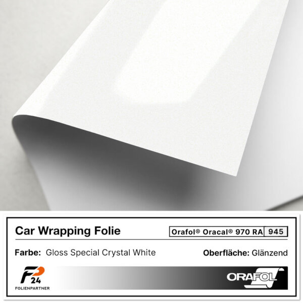 oracal 970ra 945 gloss special crystal white car wrap autofolie 2