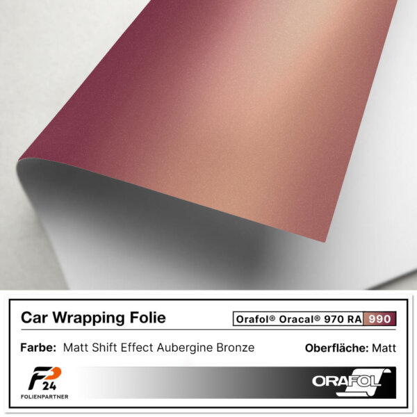 oracal 970ra 990 matt shift aubergine bronze car wrap autofolie 2