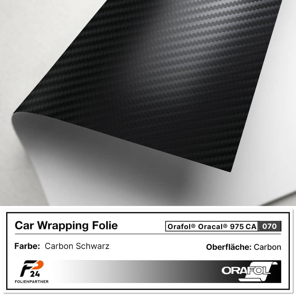 Oracal 975CA 070 Carbon Schwarz Car Wrap Autofolie